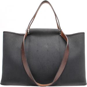 Pre Owned Hermes Black Canvas Cabag Elan Tote Bag