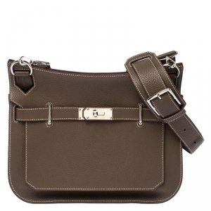 Pre Owned Hermes Etain Clemence Leather Jypsiere 31 Bag
