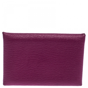 Pre Owned Hermes Magnolia Epsom Leather Calvi Cardholder