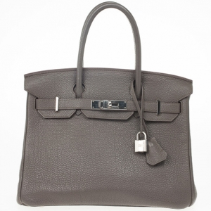 Hermes Graphite Togo Leather Birkin 30