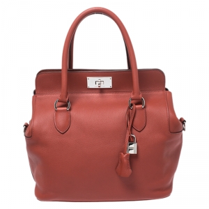Hermes Rouge Venitinne Ever Color Leather Palladium Toolbox 26 Bag