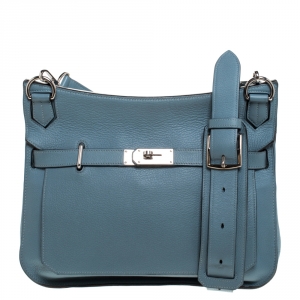 Hermes Ciel Ardennes Leather Jypsiere 34 Bag