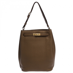 Pre Owned Hermes Cognac Togo Leather So Kelly 26 Bag