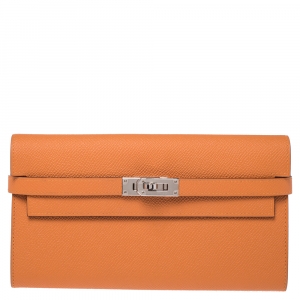 Hermes Feu Epsom Leather Kelly Wallet 