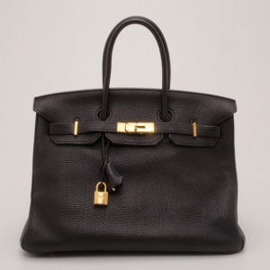 Hermes Black Togo Birkin 35 Gold Hardware