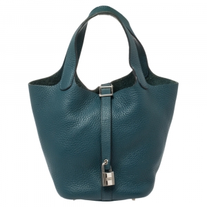 Pre Owned Hermes Colvert Clemence Leather Picotin PM Bag