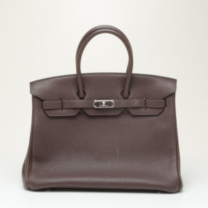 Hermes Birkin 35 Togo Chocolate Brown