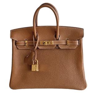 مملوكة مسبقًا Hermès Gold Veau Togo Birkin 25 Bag