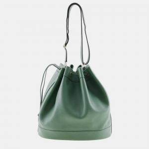 Hermes Green Leather Gulliver Market Bag