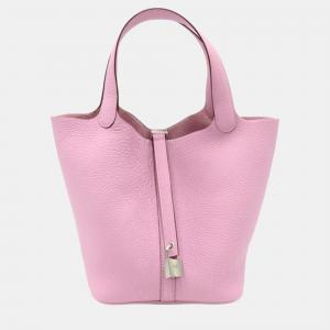 Hermes Pink Clemence Picotin Lock MM