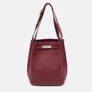 Hermès Rouge Grenat Togo Leather So Kelly 22 Bag