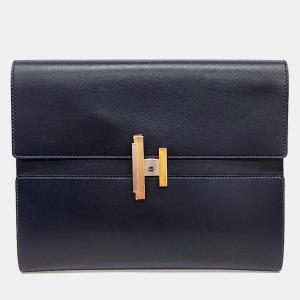 Hermes Leather Cinematic Clutch Bag