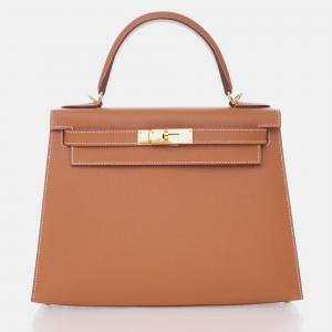 Hermes Gold Epsom Kelly 28 Handbag
