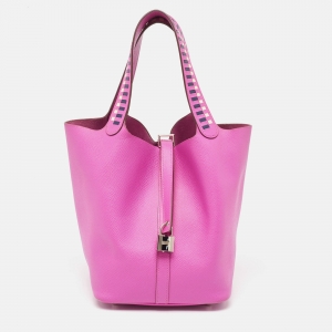 Pre Owned حقيبة هيرمس بيكوتين لوك 22 جلد ايزمير كليمنيس أزرق 