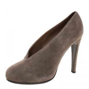 Hermes Khaki Suede Florida Pumps Size 38