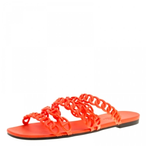 Hermes Pavot Rubber D'ancre Chaine Sandals Size 40
