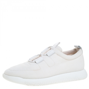 Hermes White Mesh Team Sneakers Size 43.5