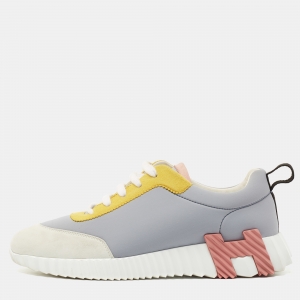 Hermes Multicolor Suede and Nylon Bouncing Sneakers Size 39