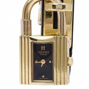 Hermes Black Stainless Steel Kelly Women's Wristwatch 20MM