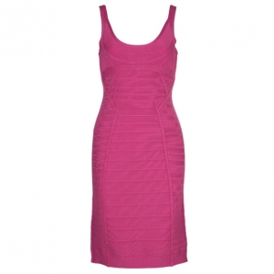 Herve Leger Amanda Fuschia Bandage Dress M