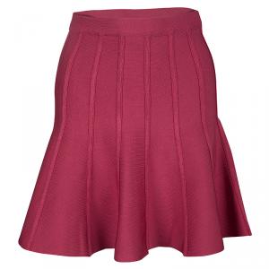 Herve Leger Riored Layla Flared Mini Skirt XS