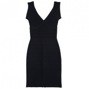 Herve Leger Black Bandage Dress XS