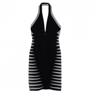 Herve Leger Roxanna Halter Neck Dress XS