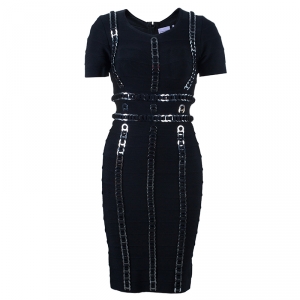 Herve Leger Angelee Ring Detail Body-con Dress S
