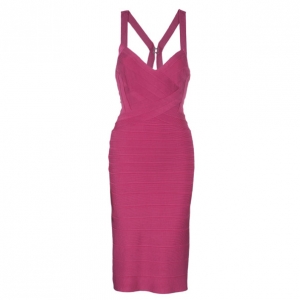 Herve Leger Fuschia Bandage Dress S
