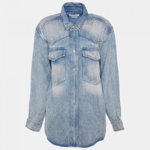 Isabel Marant Etoile Blue Denim Taniami Oversized Shirt S 