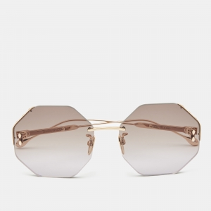 Isabel Marant Black/Gold Gradient Geometric Sunglasses