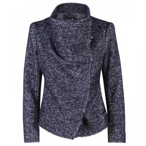 Isabel Marant Grey Tweed Wool Wrap Jacket S