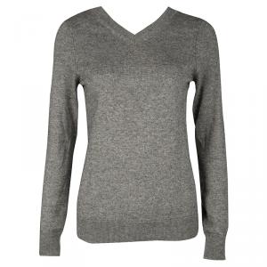 Isabel Marant Etoile Grey Melange Knit V Neck Sweater M