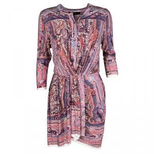 Isabel Marant Maryloe Mankolam Paisley Printed Jersey Mini Dress M