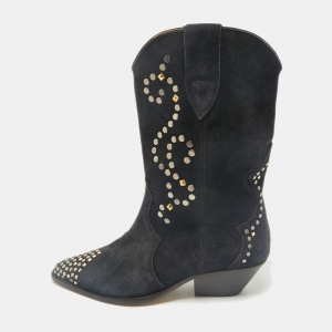 Isabel Marant Grey Suede Dewina Ankle Length Boots Size 39