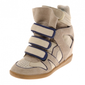 Pre Owned Isabel Marant Grey Bekett Wedge Sneakers Size 36