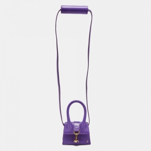 Jacquemus Purple Leather Mini Le Chiquito Shoulder Bag