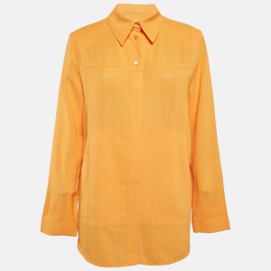 Jacquemus Orange Cotton Crepe Back Slit Shirt XS