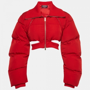 Jacquemus Red Synthetic Cropped Jacket M
