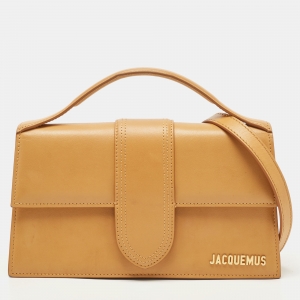Jacquemus Tan Leather Le Grand Bambino Top Handle Bag