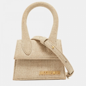 Jacquemus Beige Canvas Mini Le Chiquito Bag