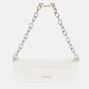 Jacquemus White Leather Le Ciuciu Shoulder Bag
