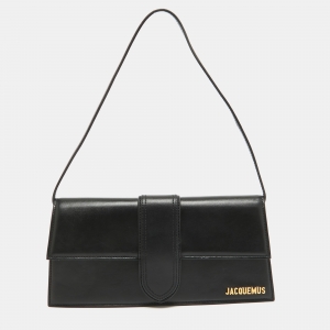 Jacquemus Black Leather Le Bambino Long Shoulder Bag