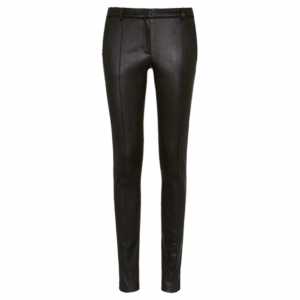 Jason Wu Black Leather Stovepipe Trousers M
