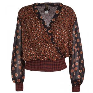 Jean Paul Gaultier Multicolor Dotted Knit Trim Long Sleeve top XL