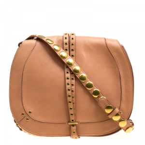 Jerome Dreyfuss Brown Leather Nestor Saddle Bag 