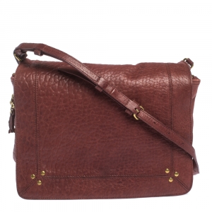 Jerome Dreyfuss Burgundy Leather Igor Shoulder Bag