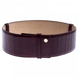 Jimmy Choo Purple Leather BLY Waist Belt 103CM