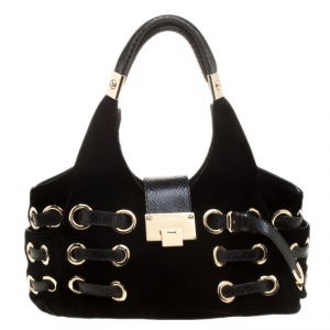مملوكة مسبقًا حقيبة كتف جيمي تشو ريكي قطيفة سوداء