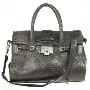 Pre Owned Jimmy Choo Rosalie Lizard Print Convertible Satchel